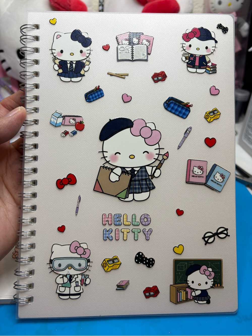 Sanrio Hello Kitty Schoolgirl Notebook - Pink, Navy & Pastel Accents